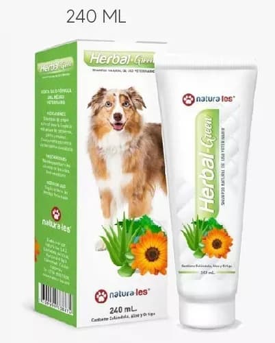 Shampoo Herbal Green Perro Tubo colapsible x 240 mL