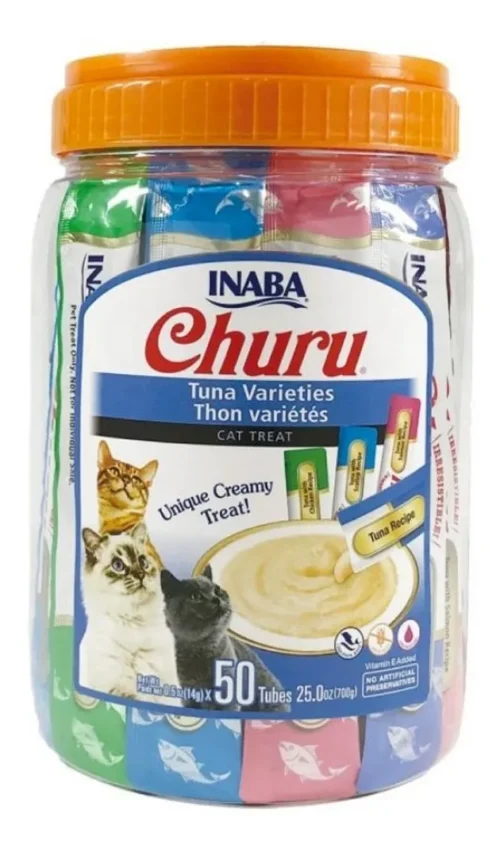 CHURU CHICKEN Seafood Variety Bombonera de 50 Tubos x 14gr