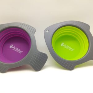 Plato Bowl Colapsible de Silicona Morado - Verde