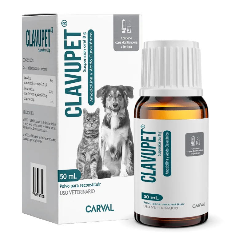 Clavupet x 50 Ml (50mg Amoxicilina - 12.5mg Ácido Clavulánico )