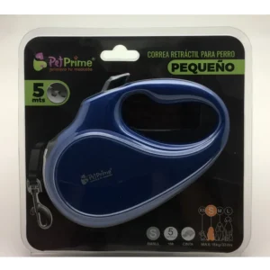 Correa Retráctil Para Perro Pequeño Cinta Azul Talla S