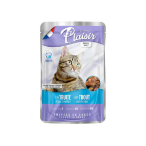 Plaisir Chunks In Gravy  With Trout And Shrimps For Adult Cats x 100 gr  ( 2 Unidades)