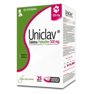 Uniclav 500 mg Caja x 25 Tb Palatables